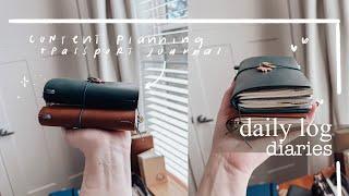 daily log diaries | content planning, passport tn journal flip, and a daily log