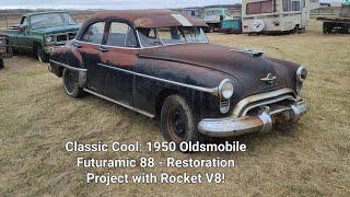 Classic Cool Walkaround: 1950 Oldsmobile Futuramic 88 - Restoration Project with Rocket V8!