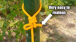 How to tie you Hangman 's knot |very fast reales |premium knots|@KNOTSTIPS