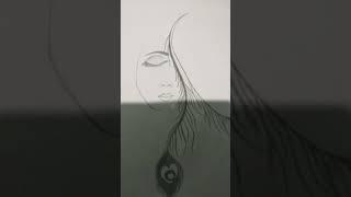 art by swati swostika sri krishnas pencil drawing please like, shere,comment 