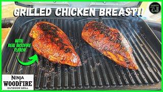 NINJA WOODFIRE GRILLED CHICKEN BREAST!  Ninja Woodfire Grill Recipes!