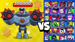 КАКОЙ БРАВЛЕР БЫСТРЕЕ ВСЕХ СМОЖЕТ НАНЕСТИ РОБОТУ 100К УРОНА?! BRAWL STARS