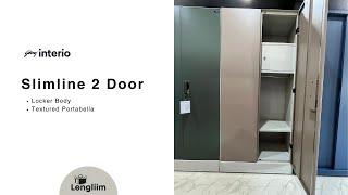 Godrej Interio Slimline 2 Door Almirah (Locker, Textured Portabella)