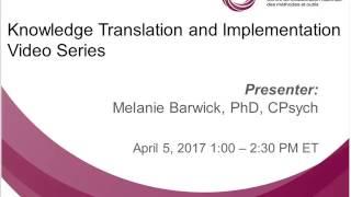 NCCMT Spotlight Webinar: Knowledge Translation and Implementation Video Series