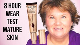 Trying Charlotte Tilbury's Beautiful Skin Foundation On Mature, Oily Skin Over 50 With Large Pores