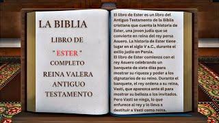 ORIGINAL: LA BIBLIA LIBRO DE " ESTER " COMPLETO REINA VALERA ANTIGUO TESTAMENTO