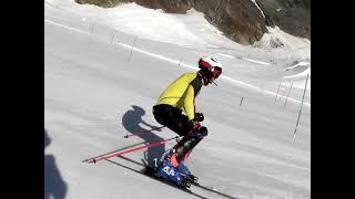 James Rosenbloom Summer 2021 slalom training in Saas-Fee