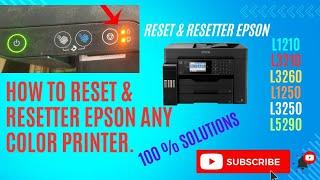 How To Reset & Resetter Any Epson Color Printer // Epson Program Adjustment..