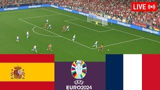 Spain vs France LIVE. Euro Cup 2024 Germany Full Match - Simulation Video Games