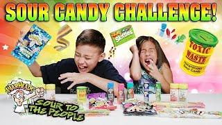 EXTREME SOUR CANDY CHALLENGE!!! Warheads, Toxic Waste, Sour Patch Kids, Airheads & More!