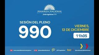 Sesión 990 del Pleno de la Asamblea Nacional del Ecuador