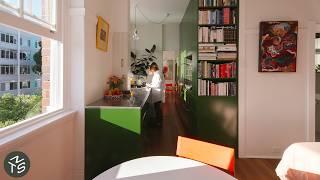 NEVER TOO SMALL:  Colourful Art Deco Micro Apartment, Sydney 27sqm/290sqft