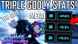 Max Level Evolved GOJO (Infinity) with Triple Godly Stats [SHOWCASE] | Anime Vanguards Roblox