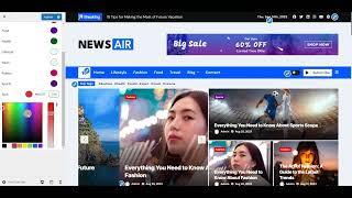 NewsAir Magazine & Blog WordPress Theme Category Colors