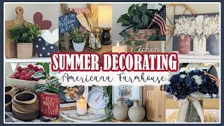 ️ SUMMER DECORATE WITH ME 2024 | SUMMER DECORATING IDEAS | SIMPLE & COZY PATRIOTIC HOME DECOR