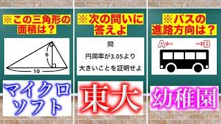 実際にあったムズすぎる入学試験・入社試験20選【総集編】
