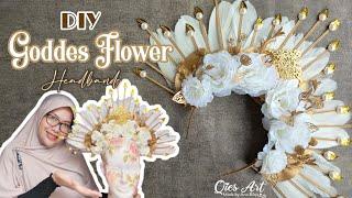 DIY Goddes Flower Headband || Hiasan Kepala