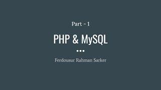 Part 1: Xampp Installation - PHP & MySQL (Bangla Tutorial)