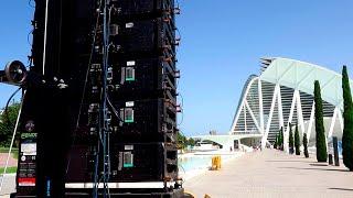 SOUND SYSTEM FOR A PYROMUSICAL - CITY OF ARTS AND SCIENCIES IN VALENCIA - LYNX & PRO DG LINE ARRAYS