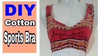 DIY Cotton  Sports Bra / cutting and stitching Bra set