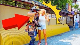 #70 SAMURAI Mannequin Prank in Kyoto Japan | Awesome reactions Statue prank at Kiyomizu Temple