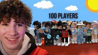 Roblox RAINBOW OBBY RACE with 100 Players!