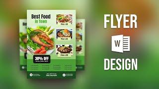 Design a Print-ready Flyer in MS Word  | Create a Food flyer - Microsoft Word Tutorial