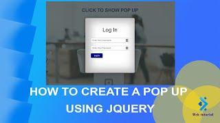 simple pop up using Jquery in 10 minutes