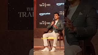 Karan Johar & Nkhil Madhok interacting with Host Sachin Kumbhar at trailer launch of 'The Traitors'