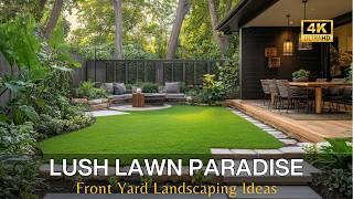 Lawn Care & Front Yard Landscaping: Simple Ideas for a Rustic Modern Retreat & Outdoor Living Space