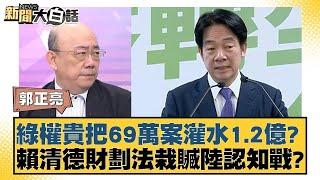 綠權貴把69萬案灌水1.2億？賴清德財劃法栽贓陸認知戰？【新聞大白話】20241114-7｜郭正亮 謝寒冰 黃暐瀚