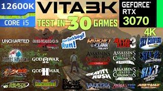 Vita3K PS Vita Emulator Test In 30 Games 4K | RTX 3070 + i5 12600K