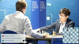 لحظات آخر بازی کارلسن فیروزجا-ویک آن زی 2021 | Last moments of Carlsen - Firouzja 2021 wijk ann zee