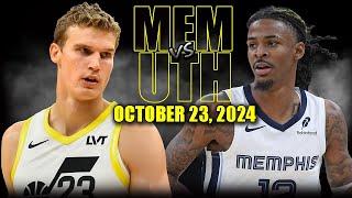 Memphis Grizzlies vs Utah Jazz Full Game Highlights - October 23, 2024 | 2024-25 NBA Season