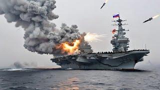 1 hour ago! RUSSIA'S newest aircraft carrier destroyed by US and UKRAINE forces in the Black Sea