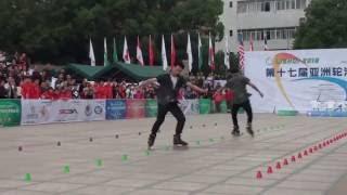 2016 Asian Roller Skating Championship Classic Slalom Pair 1st Place Ye Hao Qin & Zhang Hao (CHN)