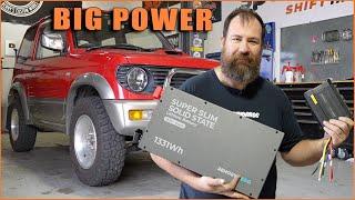 Pajero Mini; 12v system upgrade, Renogy slimline Solid state battery + Solar installation
