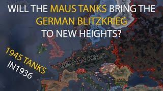 HOI4 Timelapse - What if Germany had 1945 tank tech in 1936?