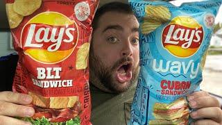 NEW LAY’S CHIPS! Lay’s BLT & Cuban Sandwich Chip Review! Team BLT or Team Cuban!