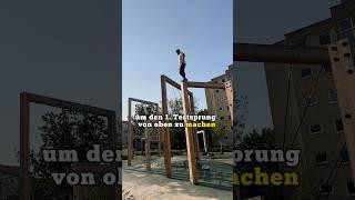 Can I do a front flip from the highest point on the playground? | #parkour