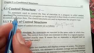 Control structure ; Types of control structure : Sequence , Selection , Repetition, Function call