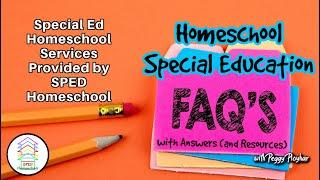 Special Ed Homeschool Services Provided by SPED Homeschool