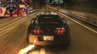 1147HP Anti-Lag Toyota Supra MK4 is back and it's mad! Full Send! - Assetto Corsa | Moza R5 + VR