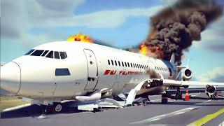 Emergency Landing On The Road - Survival Scenarios Chances | Airplane Crash | Besiege