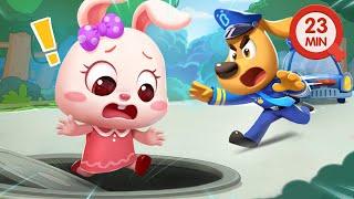 Manhole Cover Safety | Police Cartoon | Safety Cartoon | Kids Cartoon | Sheriff Labrador