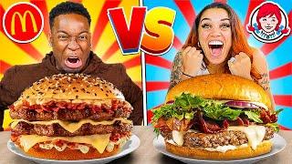 MCDONALD'S VS WENDY'S FOOD CHALLENGE!!