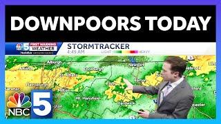 Video: Showers and downpours early Monday (7-23-24)