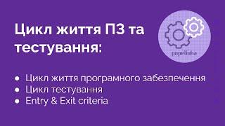 3. Цикл життя ПЗ і Цикл тестування