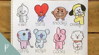 How to draw BT21 characters [TUTORIAL]