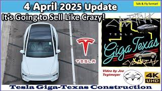 Megapack 2, Cybertrucks Move, 2 Cranes Arrive! 4 Apr 2025 Giga Texas Construction Update (07:30 AM)